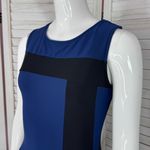 Anatomie Retro Colorblock Fleece Lined Sleeveless Sheath‎ Dress Blue Black XS Photo 5