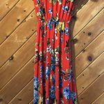 Scobe Bright red floral faux wrap maxi dress Photo 4