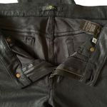 7 For All Mankind black faux leather zip front skinny pants Photo 2