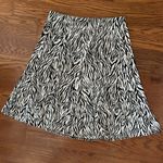 Dialogue  Womens Zebra Animal Print Pull On Midi Skirt Size 1X Plus Size Photo 5