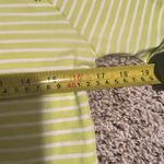 Anne Klein Lime Green Striped Button Shoulder Top Size S Photo 3