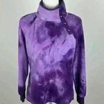 Green Tea Purple Tie Dye Fleece Size Small Photo 0