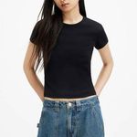 ALLSAINTS  Stevie Slim Fit Short Sleeve T-Shirt Black Size Small $49.00 MSRP Photo 0