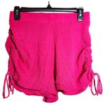 La Gypsy  Women's Shorts Size Large Medium Pink Rayon Scrunch Photo 0