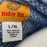 Ruby Rd . Blue Geometric Women's Poncho Photo 1