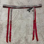 Victoria's Secret  VERY SEXY Red Garter Belt Rhinestone Shine Strap‎ Size M/L NWT Photo 0