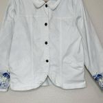 Denim & Co Vintage Embroidered Stretch Long Sleeves Jean Jacket Photo 3