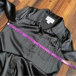 Brochu Walker  Silk Satin Stretch Full Button Long Shirt Dress No Belt Photo 6