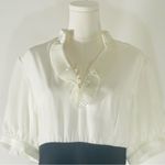 Pride & Joy Vintage White Sheer and Black Straight Dress Size 14 Photo 1