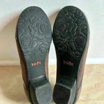 Taos Rhumba Gray Brown Leather Slip On Shoes Casual Pumps Low Heel Strap Size 9 Photo 5