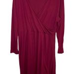 Old Navy burgundy wine red v-neck long sleeve dress size XXL Photo 0