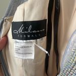 Milano Formals  Silver Sleeveless Prom Gown Photo 8