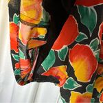 Vintage Women's Maxi Skirt Vibrant Floral Size L Boho Lagenlook Beachy 90's Y2K Black Size L Photo 3
