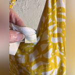 Maeve Anthropologie  Yellow White Patterned wide leg Jumper maxi 8 resort wear Photo 5