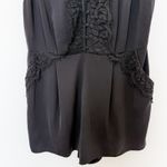 City Chic  Sleeveless Lace Tie Front Romper Black Size 16 Casual Chic‎ Romantic Photo 3