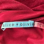 Alice + Olivia  MAROON BURGUNDY WINE GLITTER METALLIC DRAPEY COWL NECK MINI DRESS Photo 13