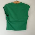Anthropologie New with tags  Maeve Green Cap Sleeve Fitted top. Size Small Photo 2