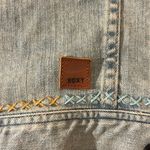 Roxy  Denim Vest/Front Pockets/Embroidered front & Back Size Lg-NWTS Photo 6