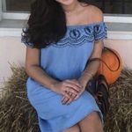 Signature 8 Denim Off The Shoulder Dress Photo 3