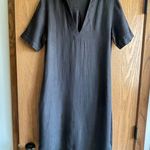 James Perse  Linen Open Henley Shirt Dress Photo 6