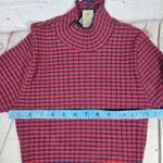 J.Crew  Pointelle knit turtleneck in Jade Stripe Navy‎ Berry XS NWT Photo 5
