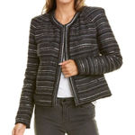 IRO Reviva Wool-Blend Jacket Blazer, Black Gray- Size 34 (US 2) Photo 0