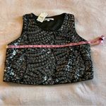 Walter Baker  Jaylene Gatsby Sequin top sleeveless black and silver size L Photo 7