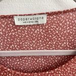 Anthropologie Top Tiered Blouse LARGE Rustic orange Floral Boho Cottagecore Photo 3