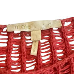 Maje  Open Weave Woven Sweater Burnt Orange Pullover Cotton Size 1 Small Women's Photo 11