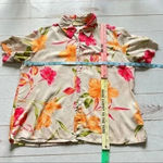 Havana Jack's Cafe Womans Size LG Hibiscus Short Sleeve Hawaiian Shirt Tan Photo 2
