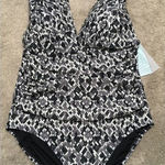 Coastal Blue  snakeskin tummy control swimsuit. NWT Photo 0