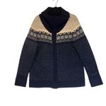 Eddie Bauer  Wool Fair Isle Cardigan Sweater Grandmacore 90s Vintage Warm XL Photo 1