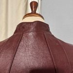 80s Wilsons Suede & Leather Burgundy Bomber Jacket Genuine Leather Womens M 40 Red Size M Photo 8