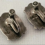 Vintage Morales Medrano Sterling Silver 925 Rectangular Srew Back Earrings Photo 4