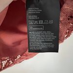 H&M Rust Orange All Over Lace Short Sleeve Mock Neck Blouse Photo 1