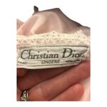 Christian Dior Vintage pink, white eyelet trim sleeveless nightgown size small Photo 8