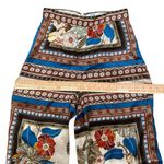 Beautiful Boho Floral Silky High Waist Wide Leg Flowy Vacation Pants Photo 5