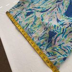 Lilly Pulitzer blouse long sleeve rounded neckline to V cutout watercolor Sz SM Photo 3