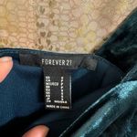 Forever 21 Forest Green Velvet Tie Shoulder Hook Eye Mini Dress S NWT Photo 4