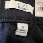 Croft & Barrow  Women’s Shorts XL linen Blend Navy Blue Photo 2