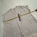 Nine West Red And White Vertical Stripes Blouse Striped Sz XXL NWT $49 Photo 6