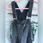 Driftwood NWT  Denim Brady Boyfriend Overalls- Black Distressed Burgundy Cherokee Photo 4