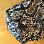 Penelope Ann Faux Leather Snakeskin Shoulder Bag, Black, Gray, White, Silver Black Photo 5