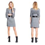 Zadig & Voltaire Winter Fringes Wool/Angora Blend Mini Dress in Grey Photo 12