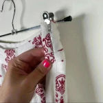 Anthropologie  Ett Twa‎ White And Red Embroidered Jadida Cropped Pant Photo 4