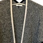 FRNCH  long open front black and‎ white/cream sweater Photo 1