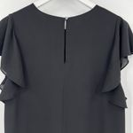 Babaton Aritzia Ruffle Short Cap Sleeves Burt Mini Shift Dress Black Size Large Photo 6