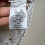 Sandro  Paris White Lace Short Sleeve Top with Black Silk Piping Sz. 1 (US S/4) Photo 3