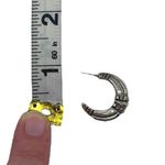 Premier Designs Vintage Signed Ornate Antiqued Hoop Post Earrings Silver Tone Photo 6