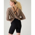 Athleta XS Presence Twist Sweatshirt Pyrite X-Small Photo 7